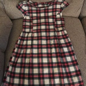 Little girls size 7 red/ green/ cream  Gap dress
